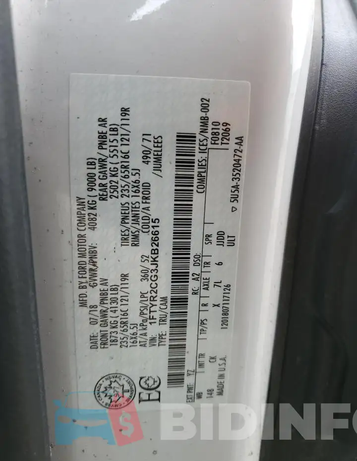 1FTYR2CG3JKB26615 Photo# 12