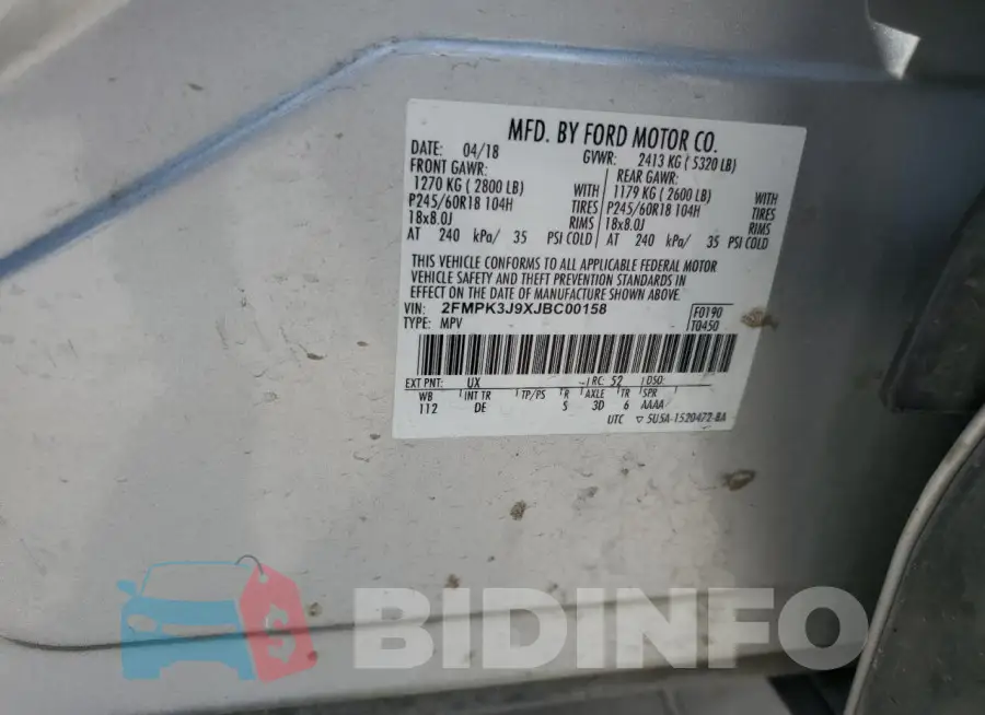 2FMPK3J9XJBC00158 Photo# 13