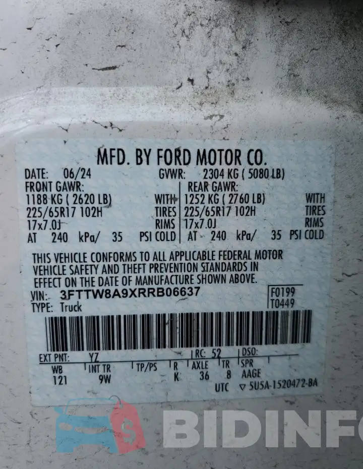 3FTTW8A9XRRB06637 Photo# 13