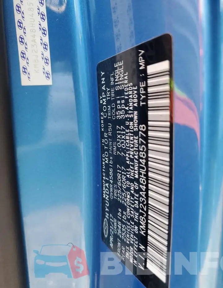 KM8J23A48HU485778 Photo# 13