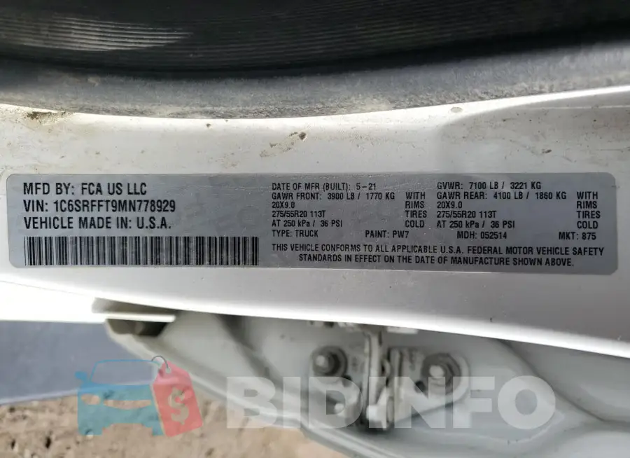 1C6SRFFT9MN778929 Photo# 13