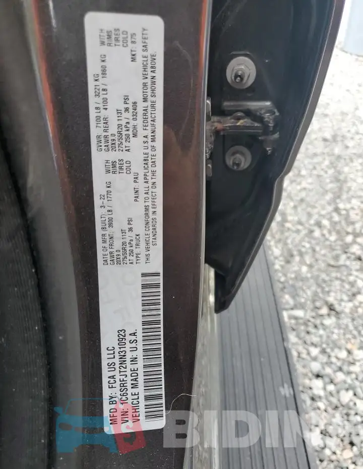1C6SRFJT2NN310923 Photo# 12