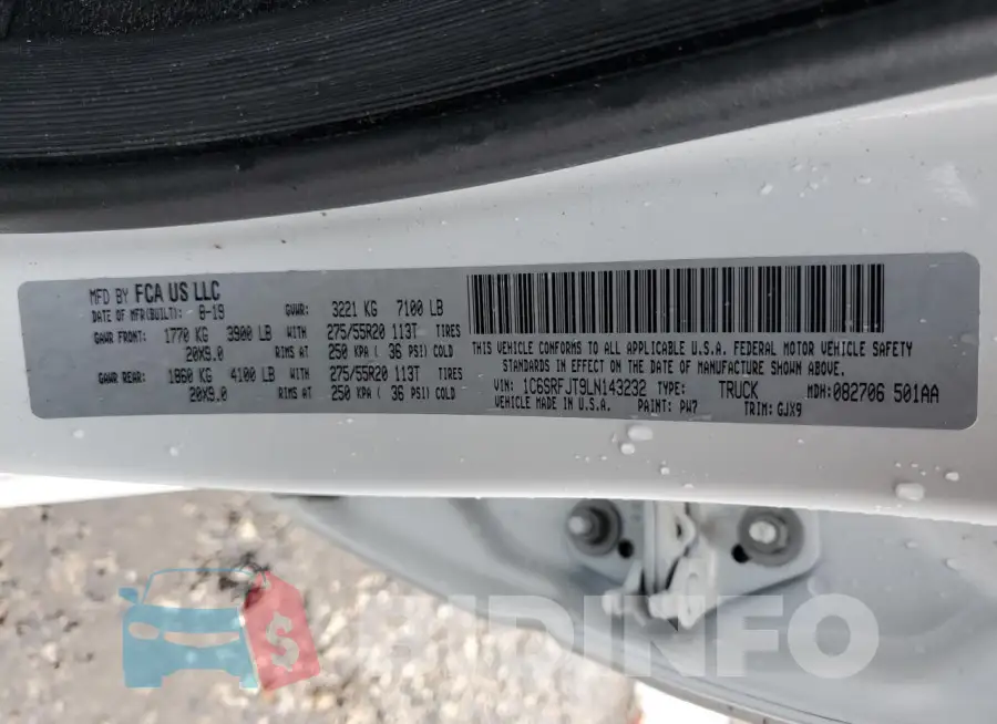 1C6SRFJT9LN143232 Photo# 13