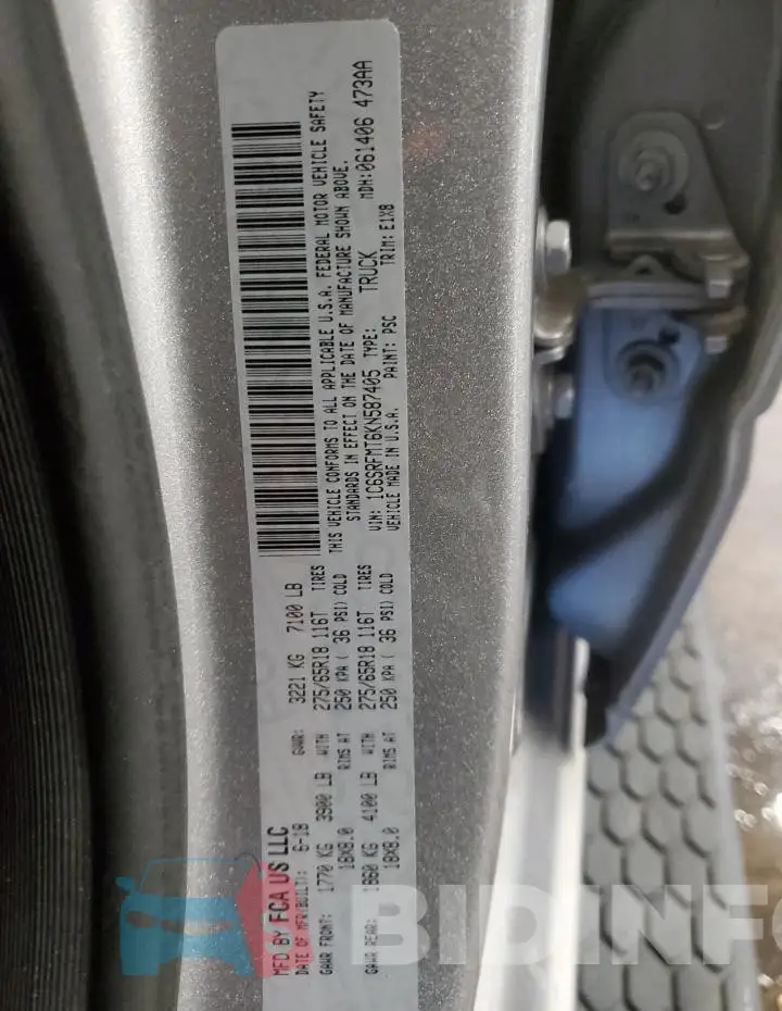 1C6SRFMT6KN587405 Photo# 12