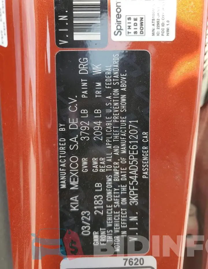 3KPF54AD5PE612071 Photo# 13