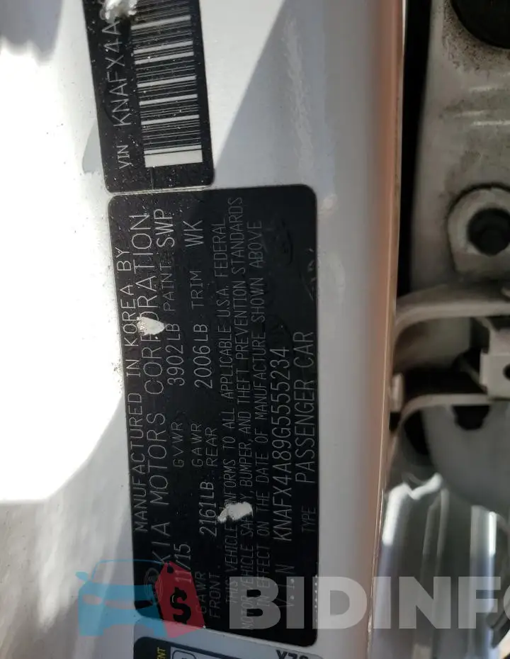 KNAFX4A89G5555234 Photo# 12