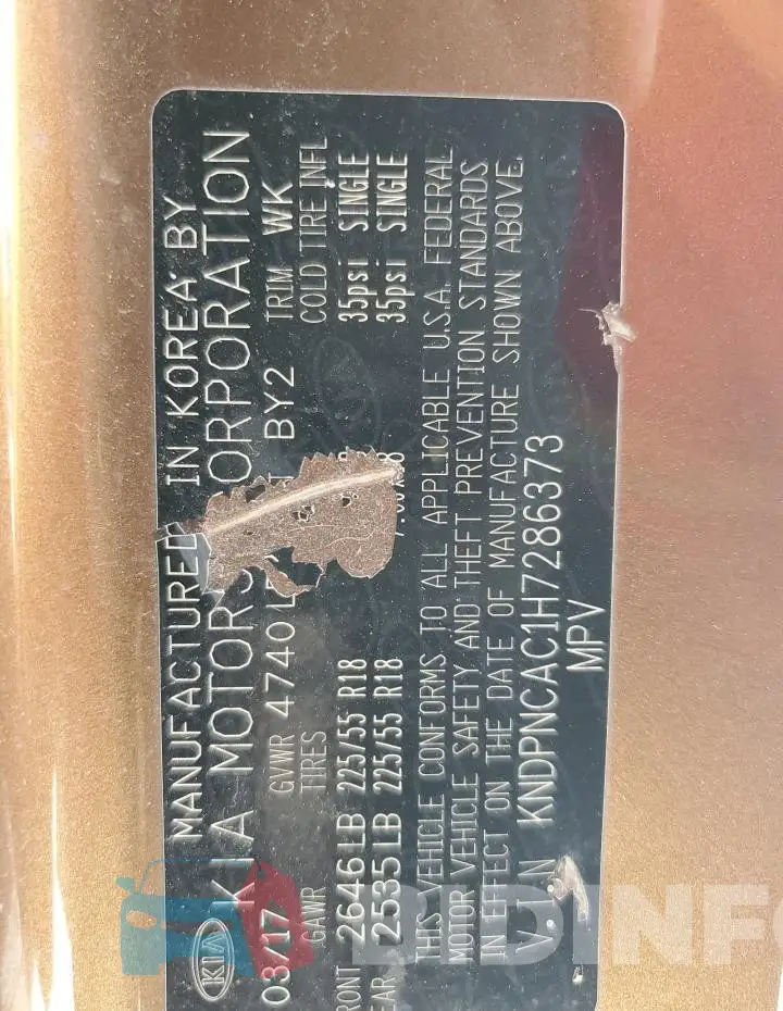 KNDPNCAC1H7286373 Photo# 14