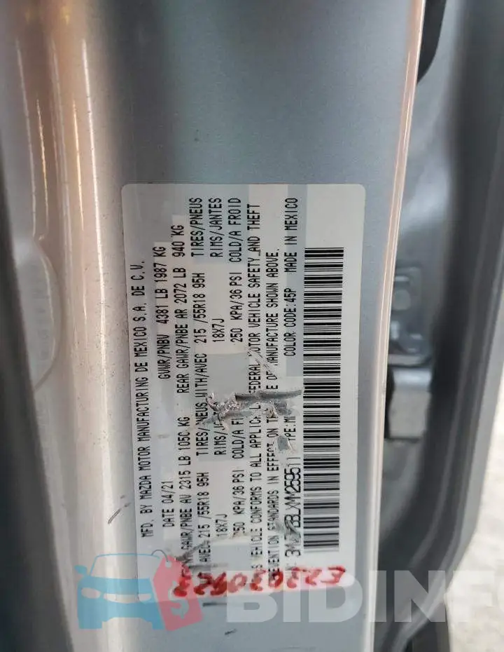 3MVDMBBLXMM259511 Photo# 13