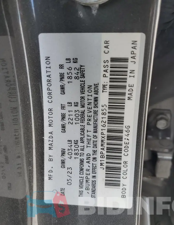 JM1BPAMMXP1621855 Photo# 12