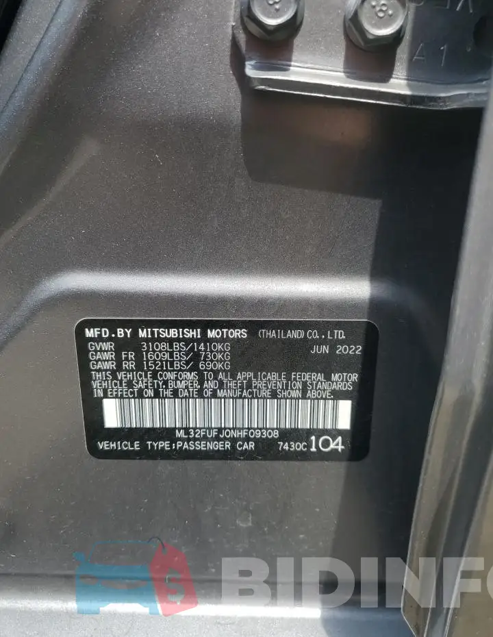 ML32FUFJ0NHF09308 Photo# 12