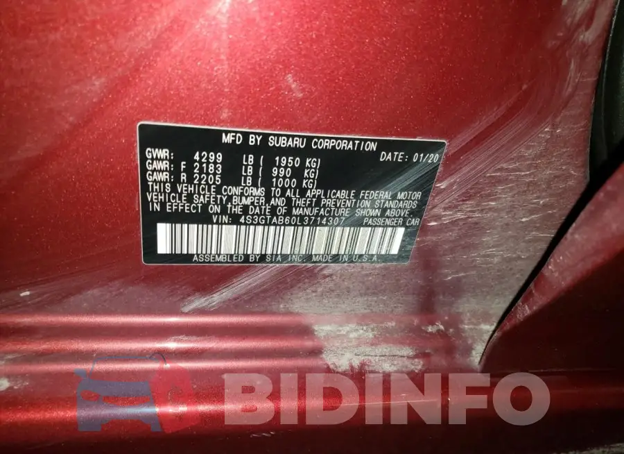 4S3GTAB60L3714307 Photo# 13