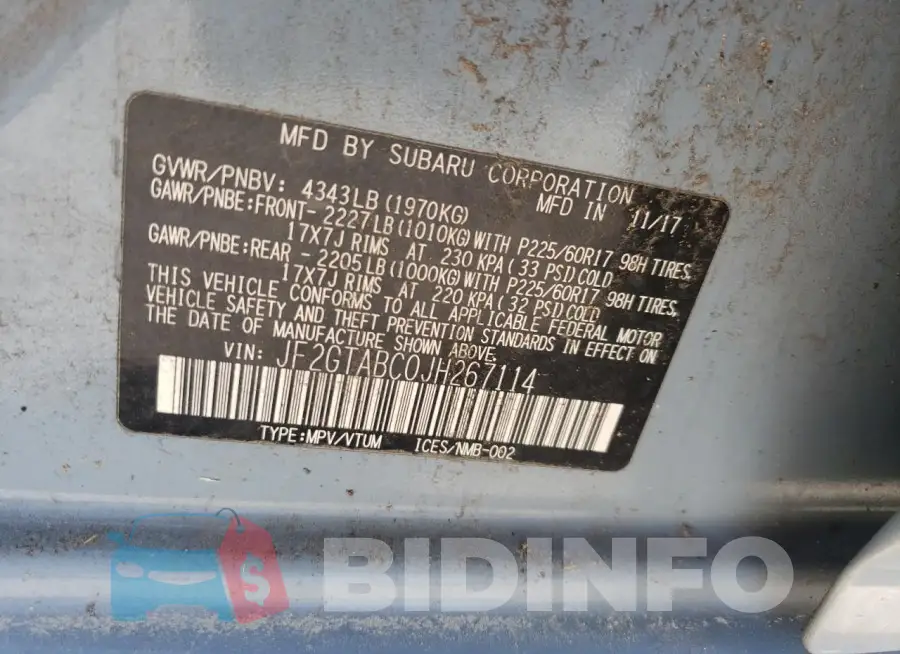 JF2GTABC0JH267114 Photo# 13