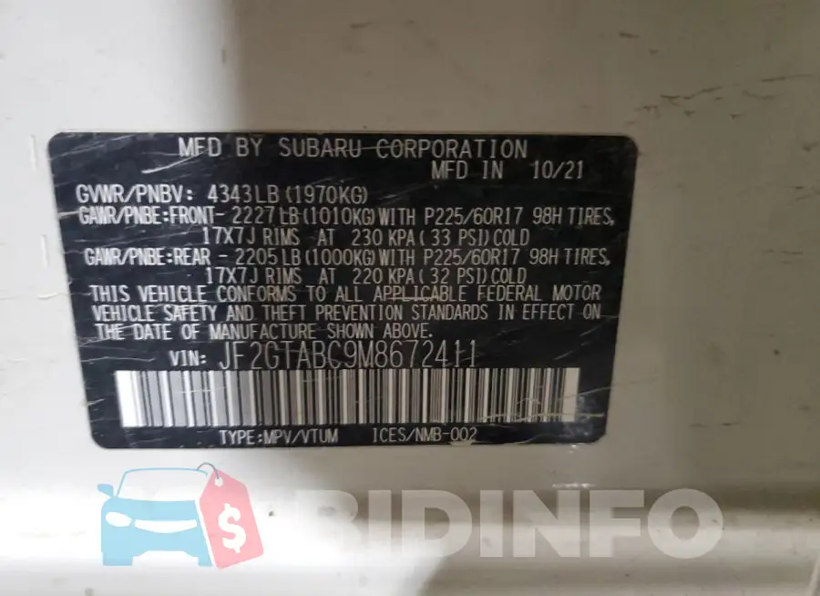 JF2GTABC9M8672411 Photo# 13