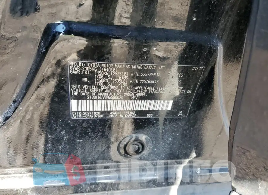 2T3BFREV6HW590020 Photo# 13