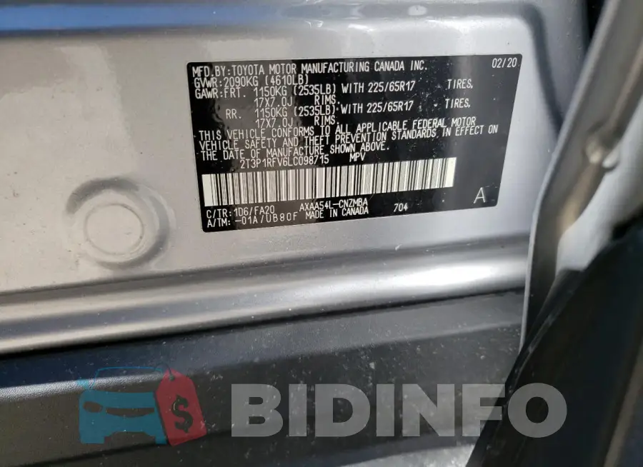 2T3P1RFV6LC098715 Photo# 14