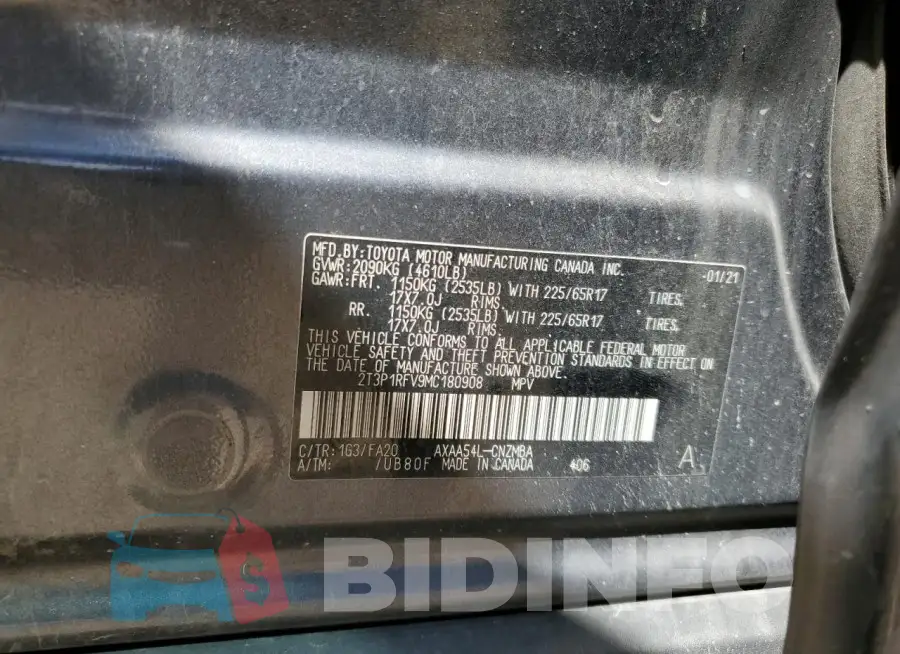 2T3P1RFV9MC180908 Photo# 13