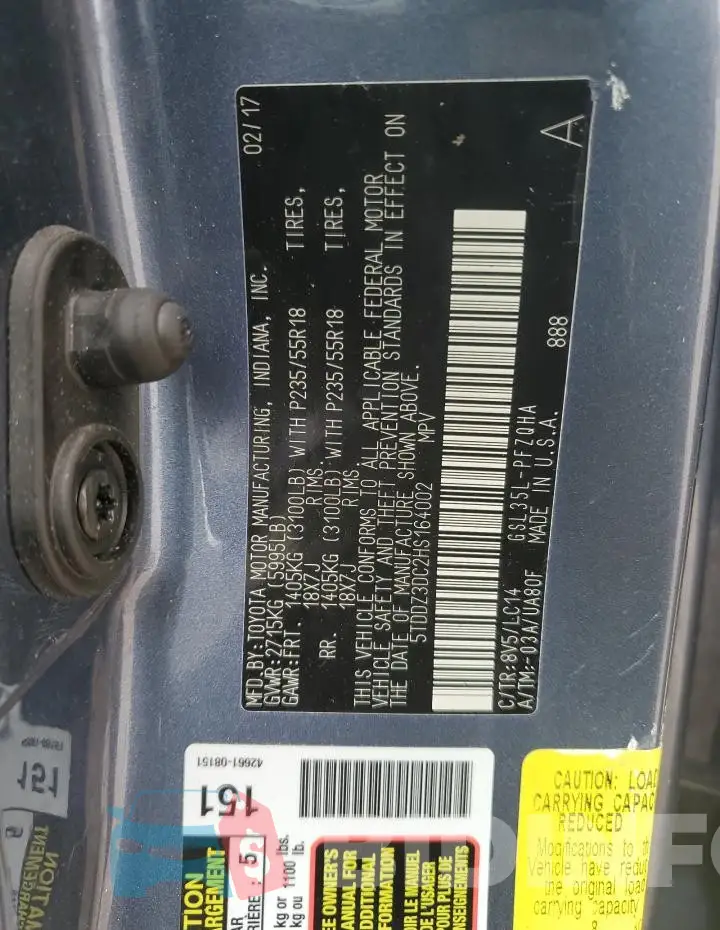 5TDDZ3DC2HS164002 Photo# 13
