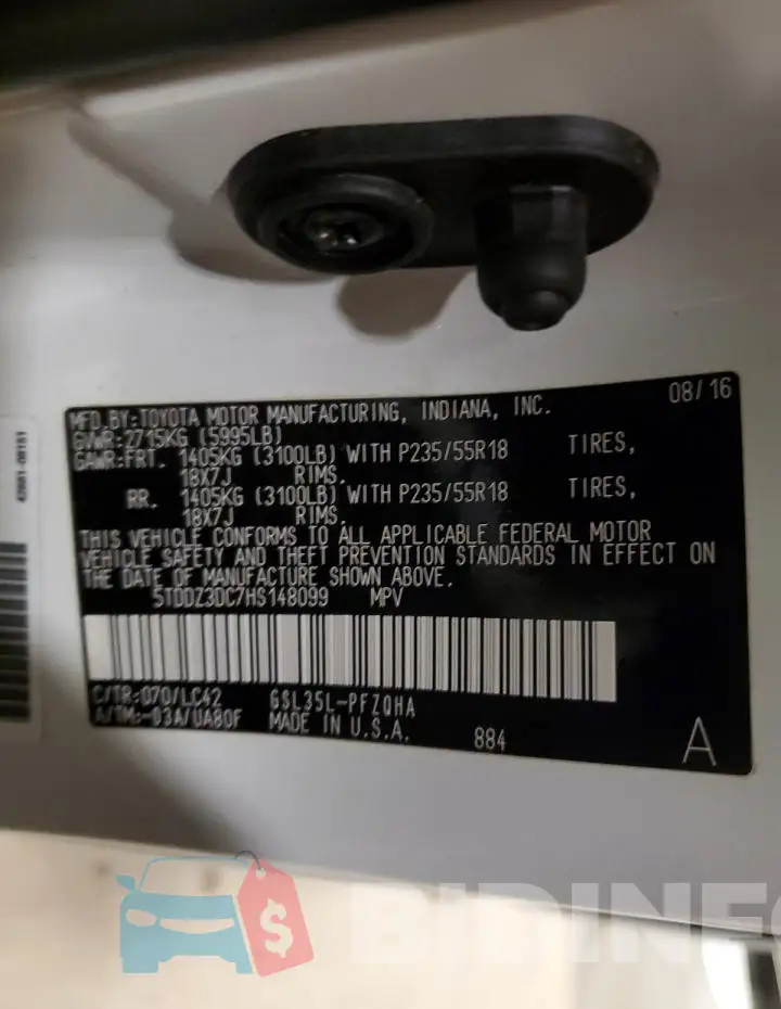5TDDZ3DC7HS148099 Photo# 14