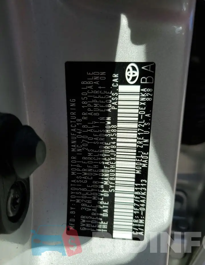 5YFBURHEXJP841588 Photo# 12