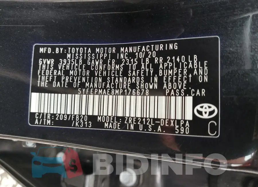 5YFEPMAE8MP176678 Photo# 13