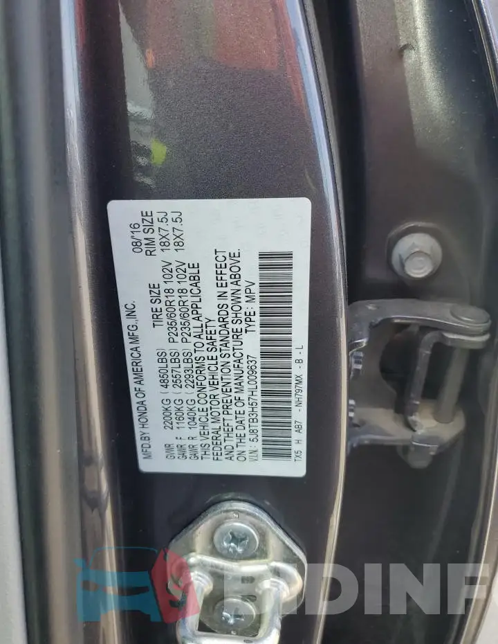 5J8TB3H57HL009637 Photo# 13