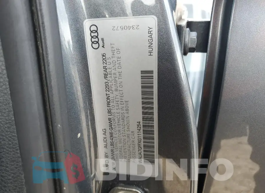 WAUA7GFFXG1114254 Photo# 12