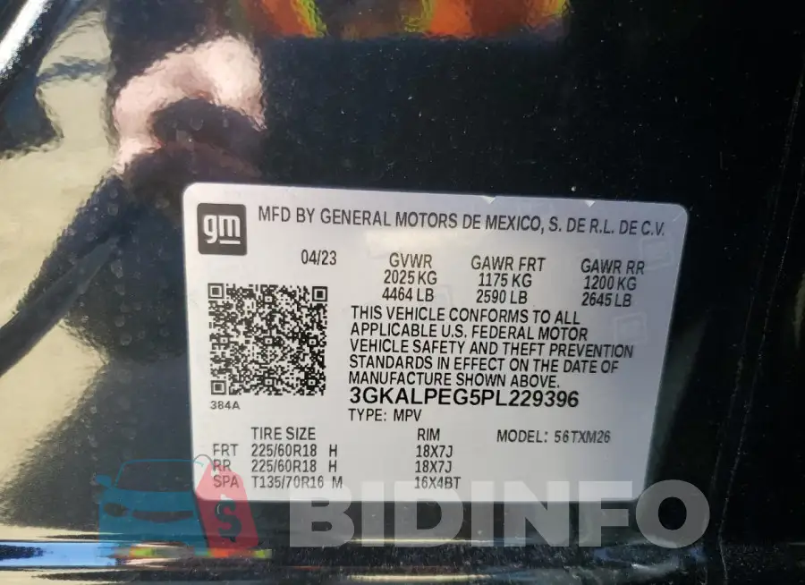 3GKALPEG5PL229396 Photo# 13