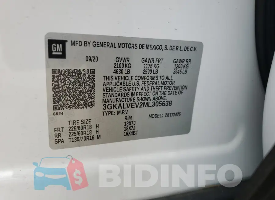 3GKALVEV2ML305638 Photo# 12