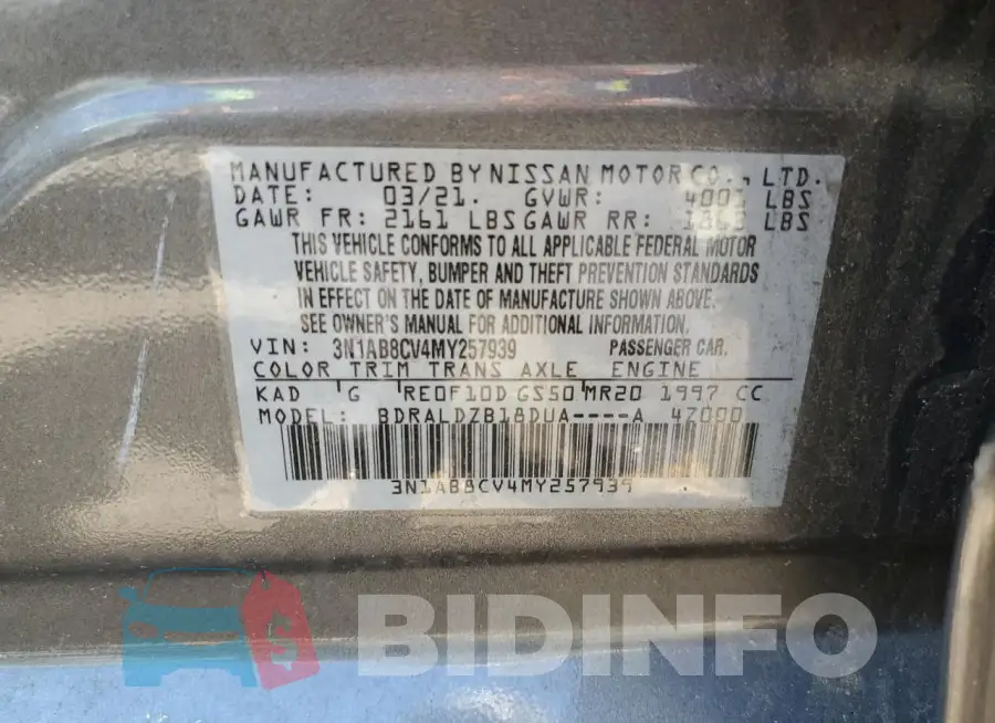 3N1AB8CV4MY257939 Photo# 12