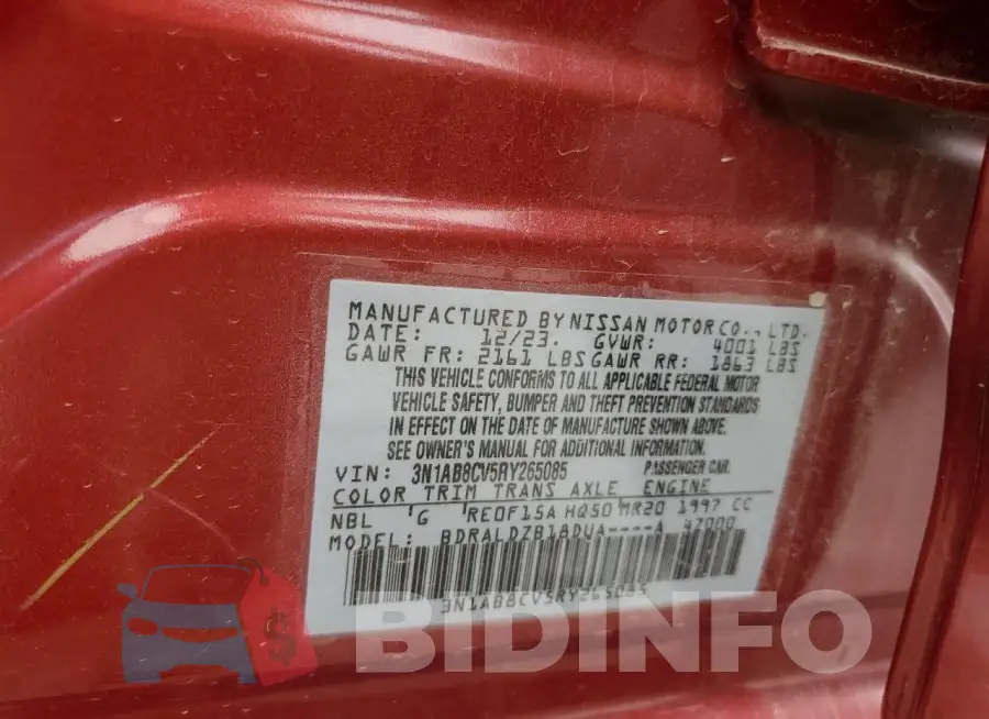 3N1AB8CV5RY265085 Photo# 12