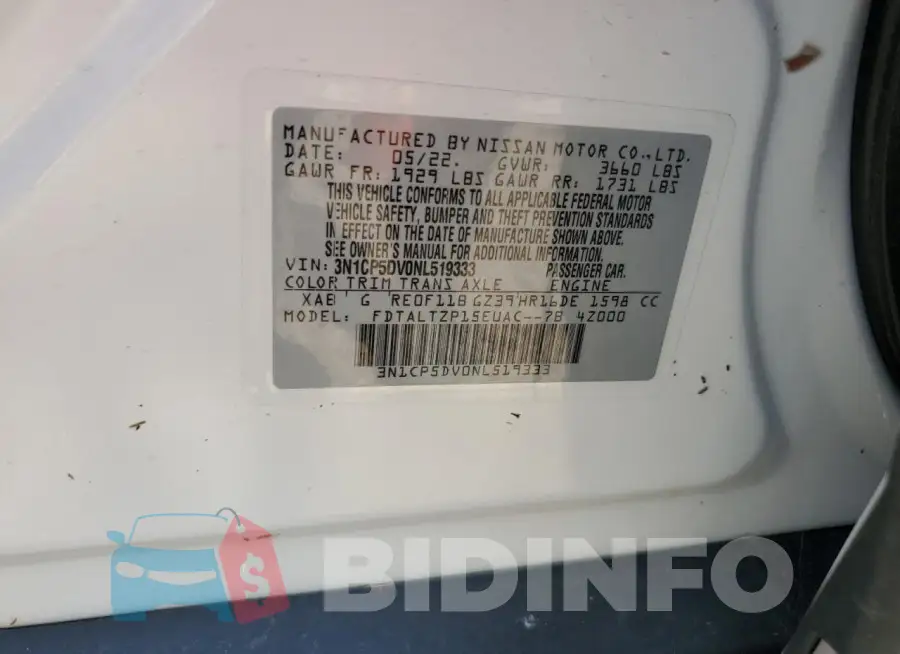3N1CP5DV0NL519333 Photo# 13