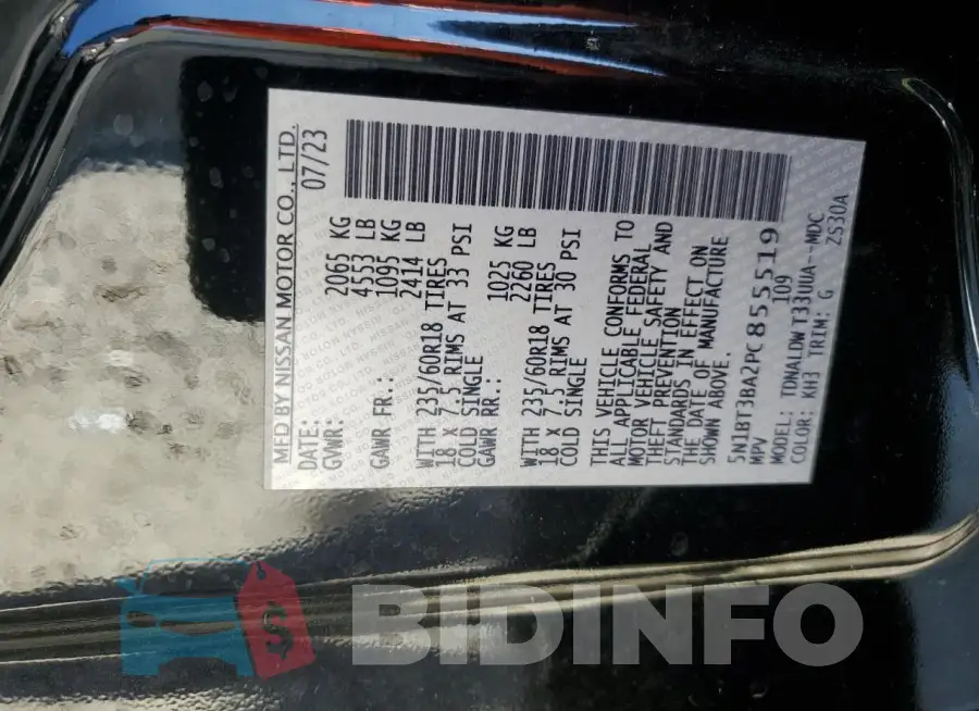 5N1BT3BA2PC855519 Photo# 13