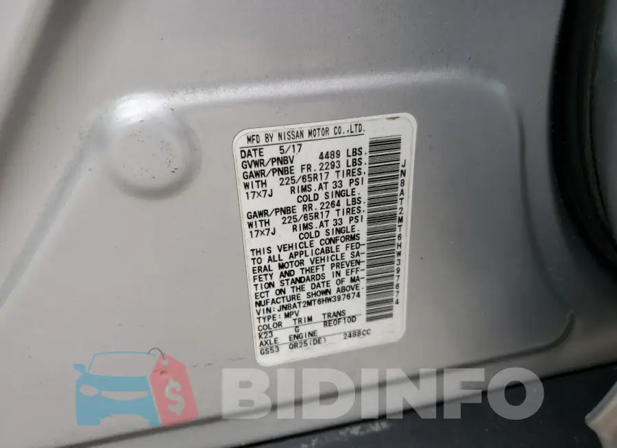 JN8AT2MT6HW397674 Photo# 14