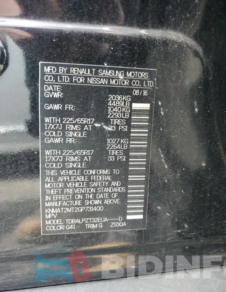 KNMAT2MT2GP731400 Photo# 13
