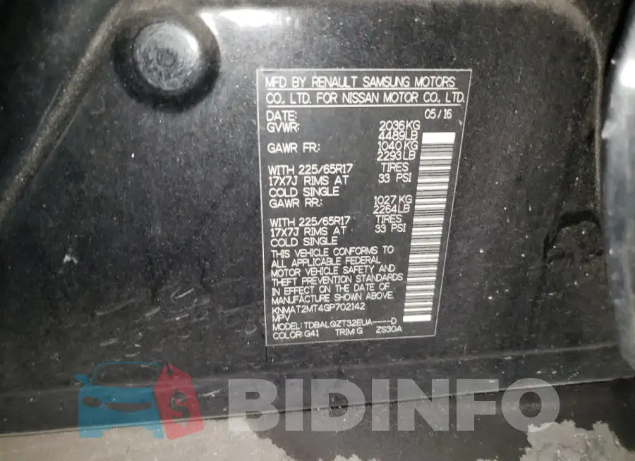 KNMAT2MT4GP702142 Photo# 13