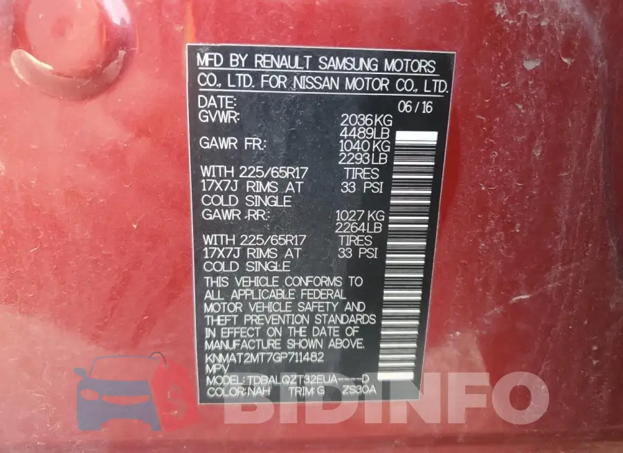 KNMAT2MT7GP711482 Photo# 13