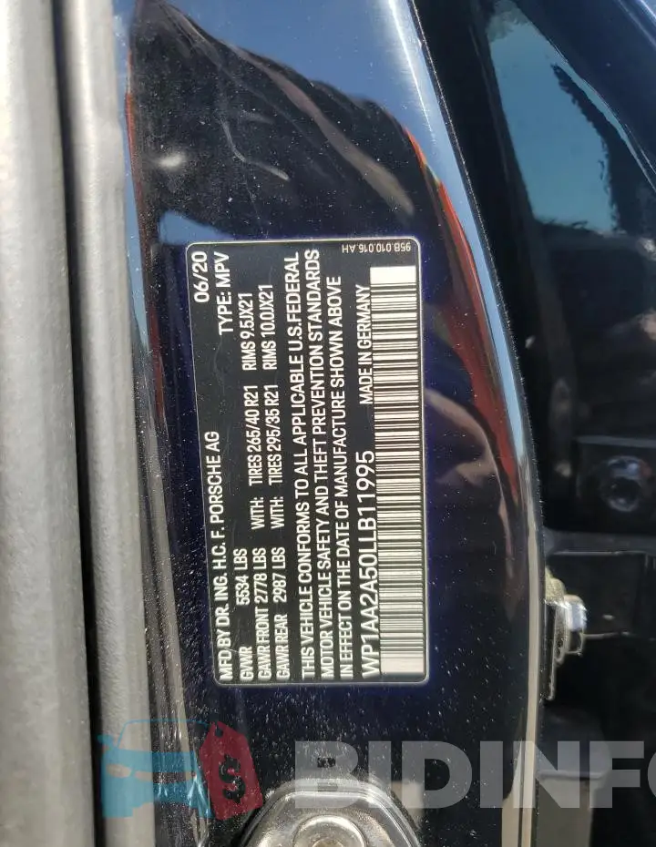 WP1AA2A50LLB11995 Photo# 13