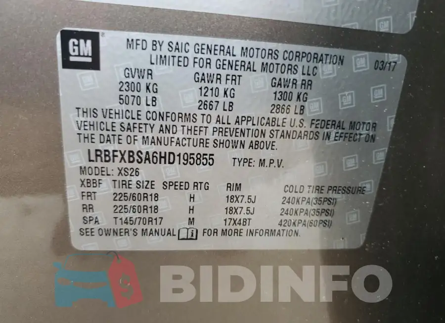 LRBFXBSA6HD195855 Photo# 13