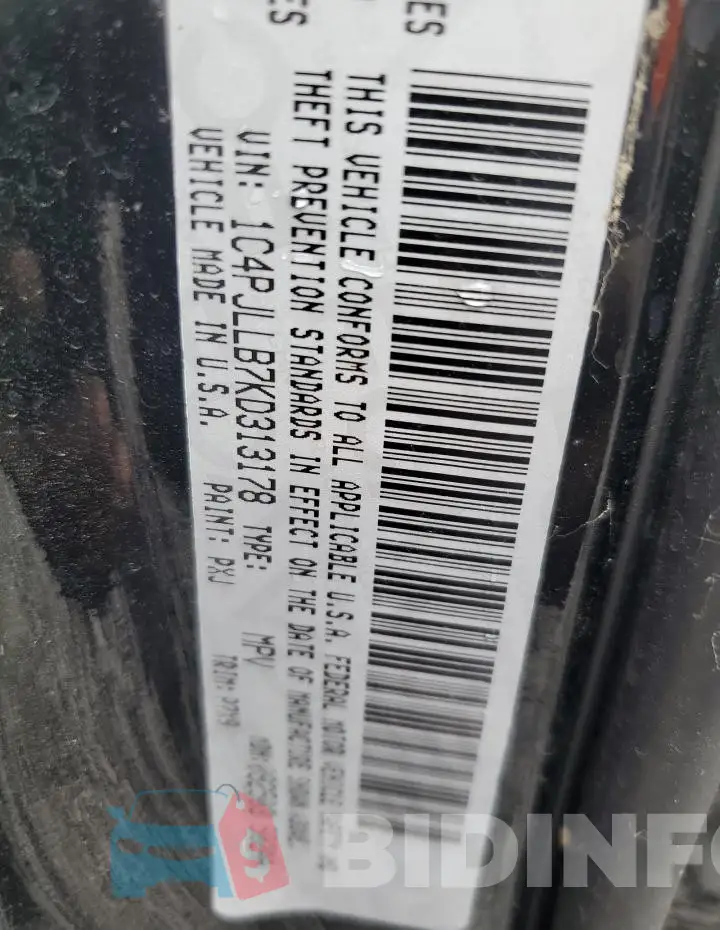 1C4PJLLB7KD313178 Photo# 13