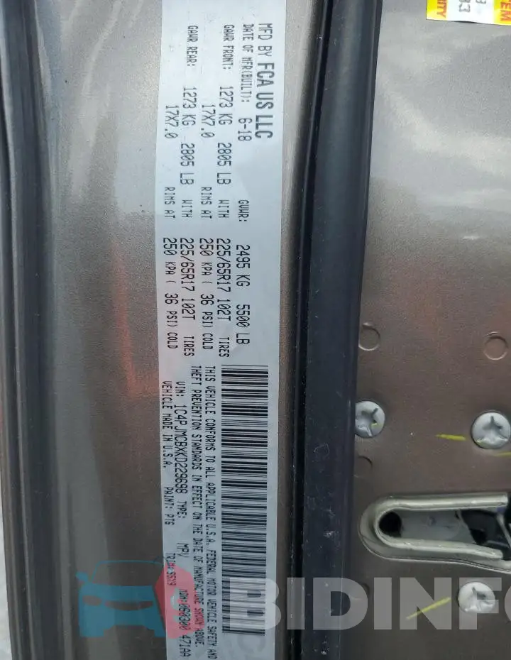 1C4PJMCBXKD229698 Photo# 13