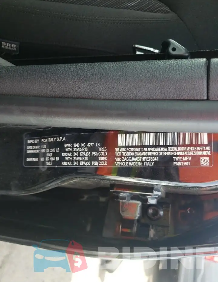 ZACCJAAB7HPE78941 Photo# 13