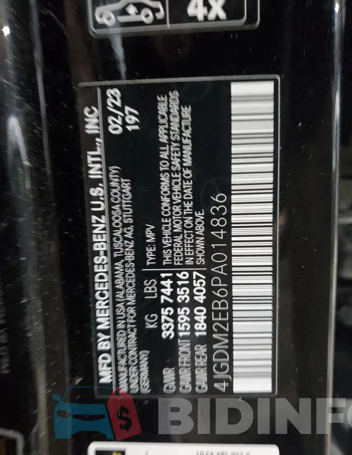 4JGDM2EB6PA014836 Photo# 13