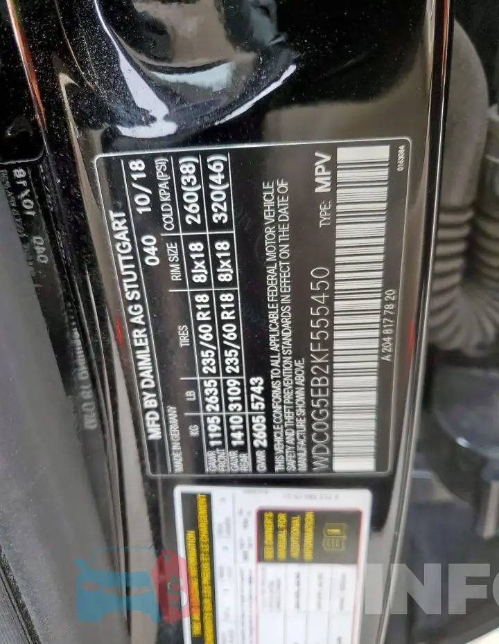 WDC0G5EB2KF555450 Photo# 12