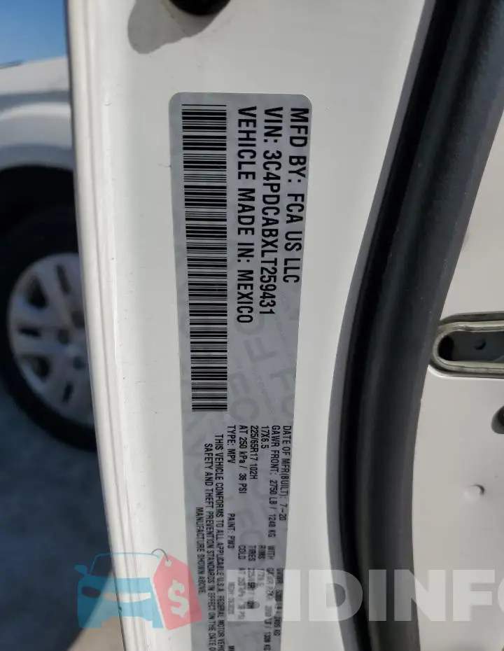 3C4PDCABXLT259431 Photo# 12