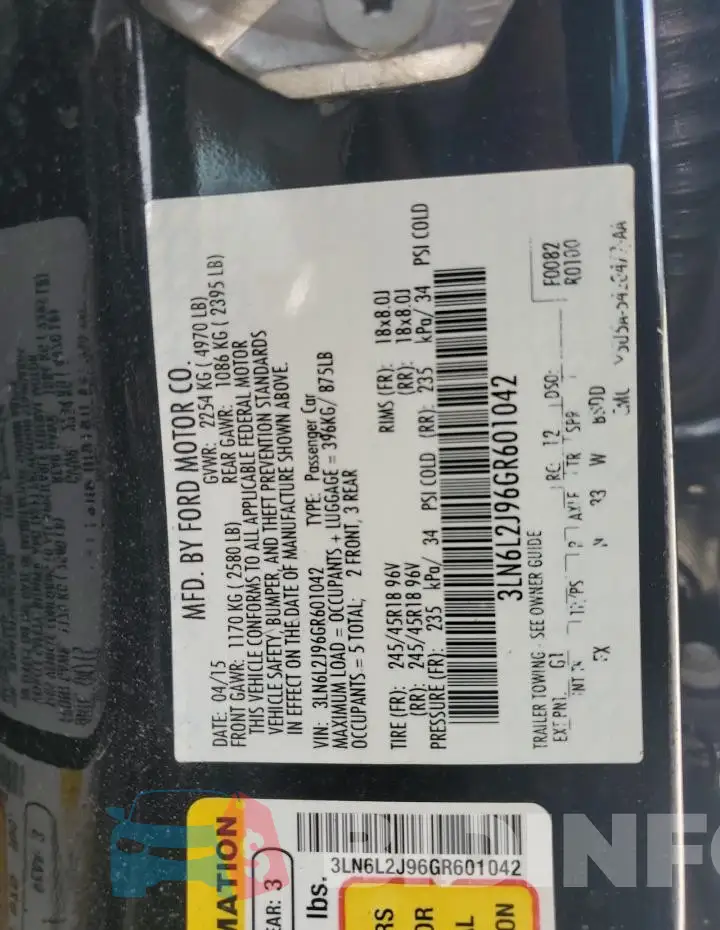 3LN6L2J96GR601042 Photo# 13