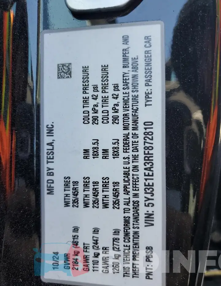 5YJ3E1EA3RF872810 Photo# 12