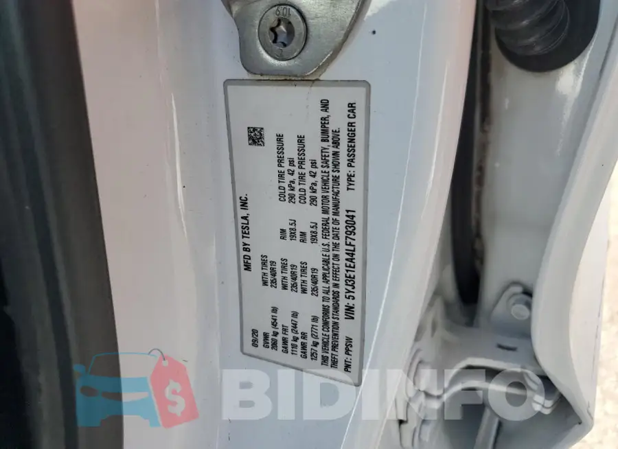 5YJ3E1EA4LF793041 Photo# 12