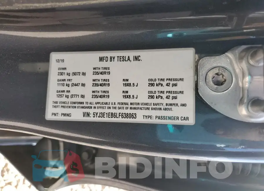 5YJ3E1EB6LF638063 Photo# 12
