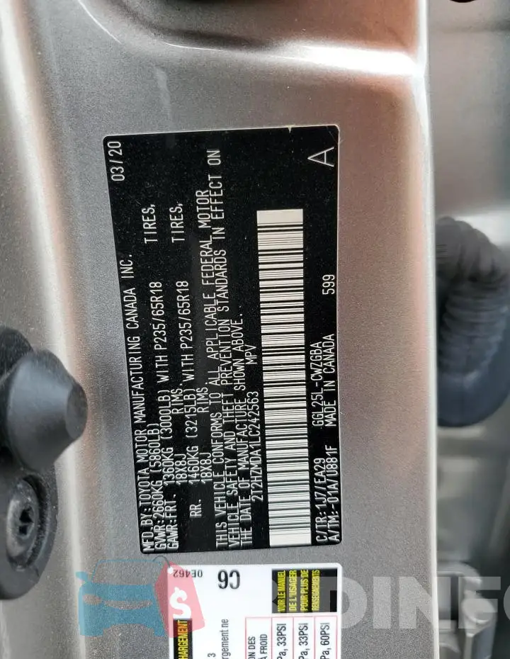 2T2HZMDA1LC242563 Photo# 14