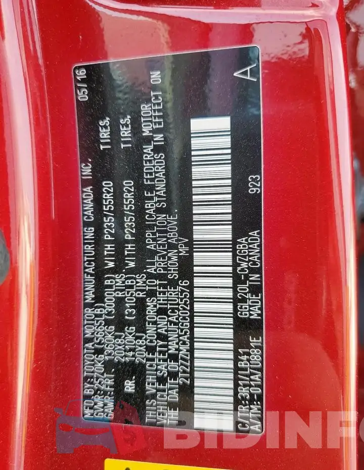 2T2ZZMCA5GC025576 Photo# 14